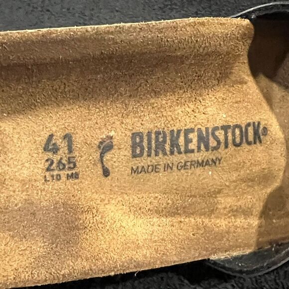 🔥🔥 BIRKENSTOCK Madrid Birko-Flor Black Leather Buckle Sandals Women/Men Sz 41 - Picture 6 of 11